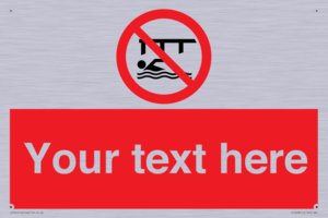 Custom Do not swim in the vicinity of piers